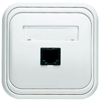 NIESSEN 1517 BL TOMA TELEFONO RJ11 DE 4 CONT.OVER BL.