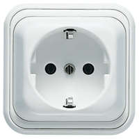 NIESSEN 1588 BL BASE BIPOLAR 2P+T SCHUKO OVER BL.