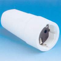 FAMATEL 2104-B Base T.T.Lateral  (16A-250V)  pvc goma blanca