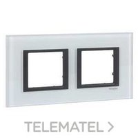 SCHNEIDER ELECTRIC MGU68.004.7C2 MARCO 2 ELEMENTOS CRISTAL BL.