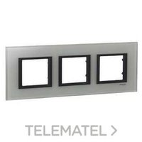 SCHNEIDER ELECTRIC MGU68.006.7C2 MARCO 3 ELEMENTOS CRISTAL BL.