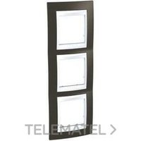SCHNEIDER ELECTRIC U6.006V.871 MARCO 3ELEM.VERT.POLAR/CACAO UNICA PLUS