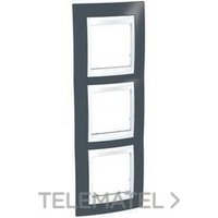 SCHNEIDER ELECTRIC U6.006V.877 MARCO 3 EL.VERT.BL/GR.PIZARRA UNICA PLUS