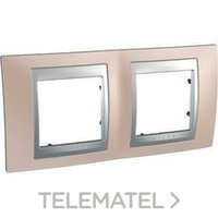 SCHNEIDER ELECTRIC U66.004.096 MARCO 2ELEM.HORIZ.COBRE S.UNICA TOP ALUM