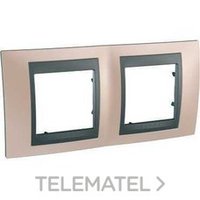 SCHNEIDER ELECTRIC U66.004.296 MARCO 2ELEM.HORIZ.COBRE S.UNICA TOP GF