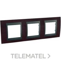 SCHNEIDER ELECTRIC U66.006.2M3 MARCO 3ELEM.HORIZ.WENGUE UNICA TOP GF