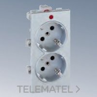 SIMON S1/9 BASE DBL.SCHUKO CIMA BL.NV C/PIL.