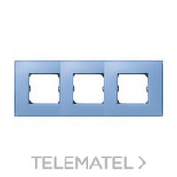 SIMON 27773-63 PLACA 3 ELEM.S.27 AZUL MATE