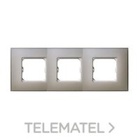 SIMON 27773-65 PLACA 3 ELEM.S.27 GRIS MATE