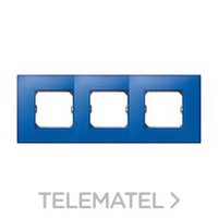SIMON 27773-67 PLACA 3 ELEM.S.27 AZUL ELECTRICO MATE