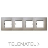 SIMON 27774-65 PLACA 4 ELEM.S.27 GRIS MATE