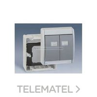 SIMON 4490782-035 CAJA VACIA IP55 TECL.DOBLE S.44 AQUA GR.