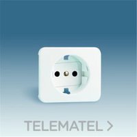 SIMON 75041-65 TAPA ENCH.2P+TT SCHUKO C/SEG.S.75 GRIS